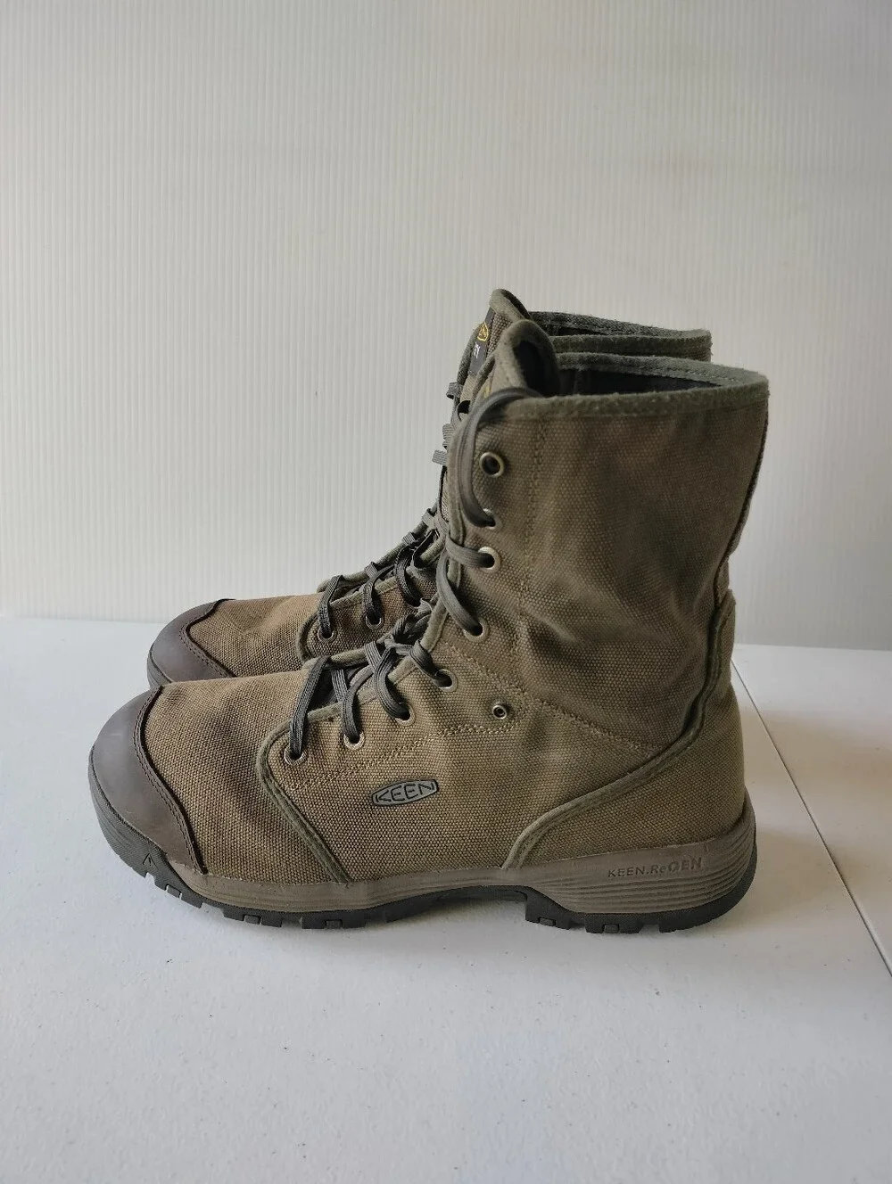 Keen Utility Roswell Mens Army Green Carbon Safety Toe EH Boots 14 Electrician